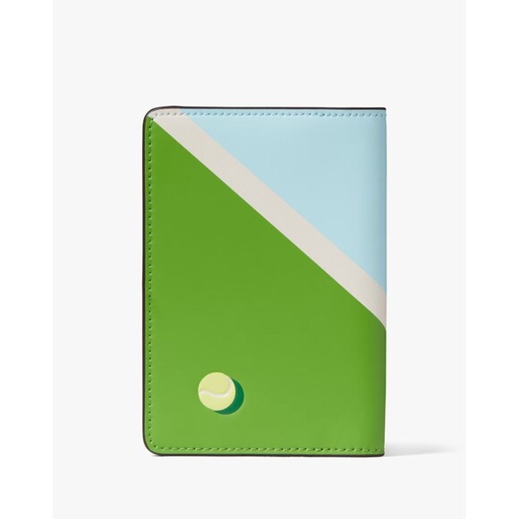 New Kate Spade Grand Slam Passport Holder Leather Multi color - Picture 3 of 3